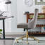 Chaise de bureau en velours capitonnée, meubles de bureau-228294214