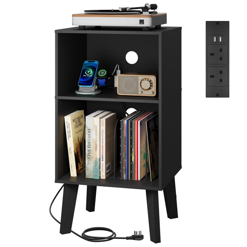 86cm H Media Shelves, Black