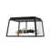 3 - Light Geometric Trapezoid Rectangular Clear Glass Flush Mount