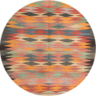 Tapis contemporain orange / jaune / noir