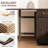 2-6 People Extendable Dining Table with Storage, 12'' to 59''W Space-saving Wood Folding Kitchen Table, Modern Moveable Walnut Finish Kitchen Island with Wheels and Drop Leaves for Kitchen and Dining Room, Brown-1374556148