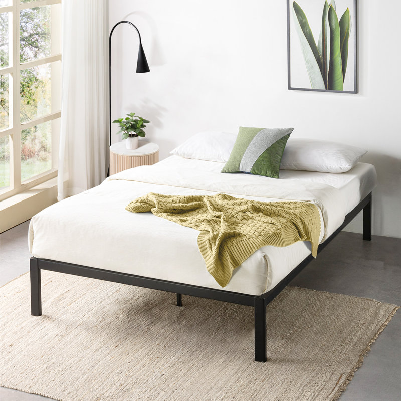 Wachapreague 14'' Heavy Duty Steel Bed Frame, Twin XL