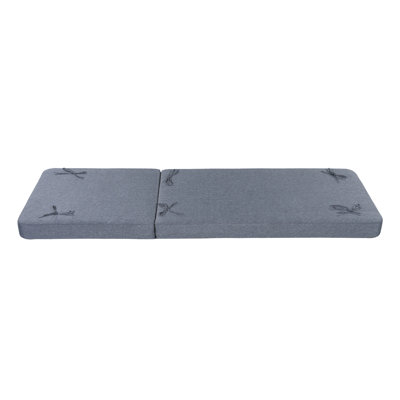 Coussin de chaise longue en tissu de polyester hydrofuge Bodhi avec mousse épaisse de 4 pouces et coins arrondis