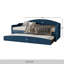 Lit de jour simple Caitronia en lin gris chaud avec couchette-82644828