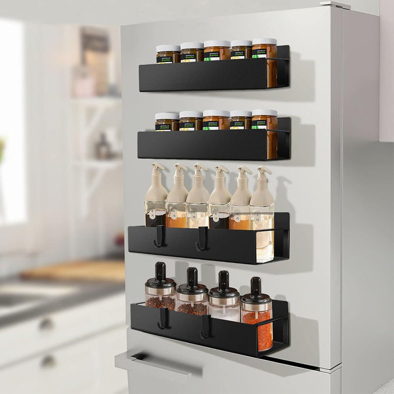 Magnetic Spice Rack For Refrigerator 4 Pack