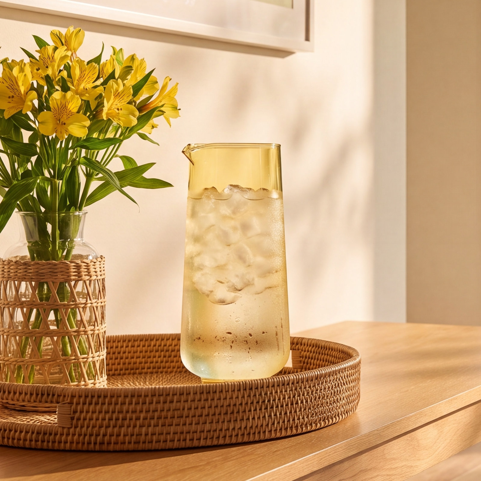 blomus Flow Glass Pitcher, Smoke