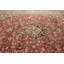Tapis semi-antique rouge traditionnel rétro 10 x 13