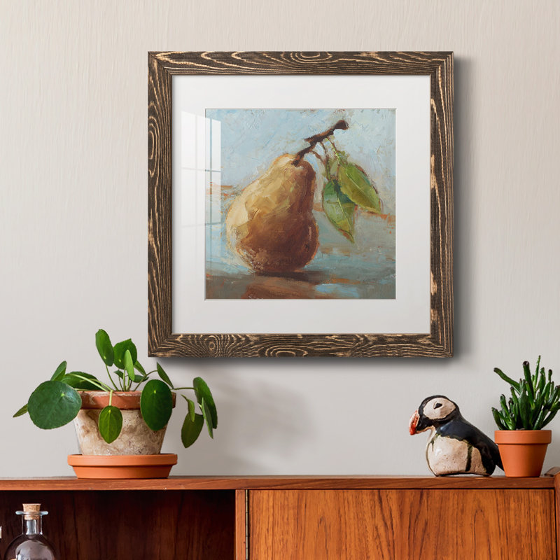 Impressionist Fruit Study II - reproduction encadrée de qualité supérieure - prête à être accrochée, Papier, cadre noyer