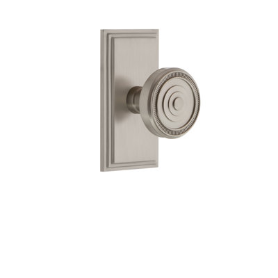 Grandeur Carré Plate Privacy with Soleil Door Knob