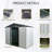 8Ft X 4Ft Outdoor Metal Storage Shed With Sliding Door And Foundation For Backyard, Patio, Lawn-123375657