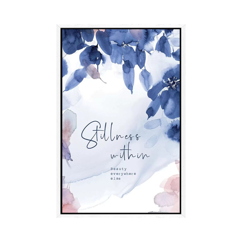 Stillness Within by Stephanie Ryan - Print on Canvas, 66.04cm H x 45.72cm W x 3.81cm D, White Floater Framed