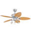 Nickel brossé à DEL intégré avec accents en cuivre de 44 po Ventilateur de plafond réversible