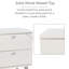 Augusta Curve 2-Drawer Bedside Table, White Wash
