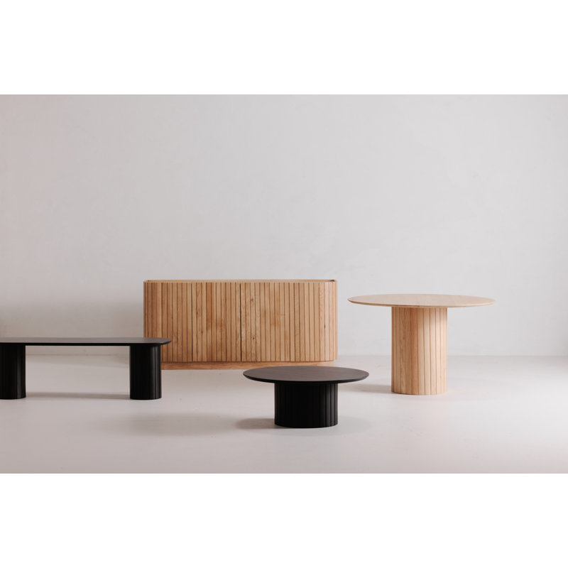 Povera Solid Wood Bench, Black