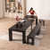 Transformer Table Extendable Dining Set - Table + Bench - 2 To 12 People - Smoked Hickory