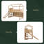 Lit mezzanine simple avec glissade, tablettes de rangement et rampe d'escalade-1614575807
