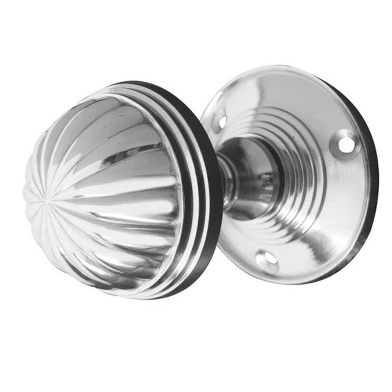 Passage Knobset, Polished Chrome