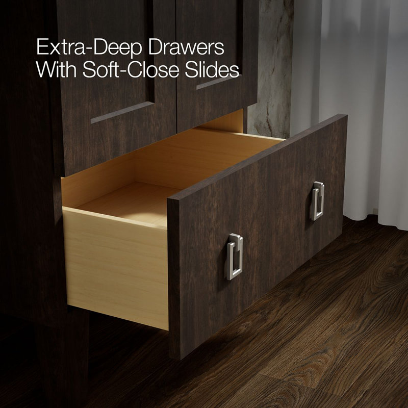Poplin® Tones 24" Single Bathroom Vanity Base Only, Claret Suede