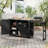 Ettie 78.3" Outdoor Kitchen Island with Foldable Table & Tilt-Out Trash-121163788