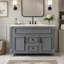 Meuble-lavabo mural 36 po avec lavabo et tiroirs en céramique, meuble-lavabo simple de style français avec charnières à fermeture douce-1884207386