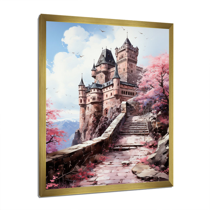 Vevat, Allemagne, château de Heidelberg, H 32 po x l 24 po x P 1 po, Encadrement doré