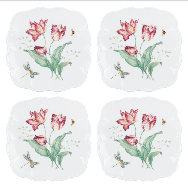 Butterfly Meadow Square 4Pc Accent Plates