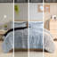 L'édredon simple / simple TG avec texture de fourrure longue à poils longs gris, chaud, comprend et 2 taies décoratives, rehaussent votre chambre à coucher pour une expérience douce et luxueuse