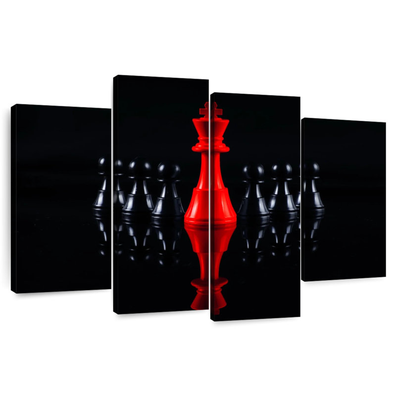 Senne Chess King and Pawns, H 22 po x l 36 po