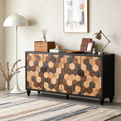 Modern Accent Cabinet with Doors for Entryway Buffet Sideboard