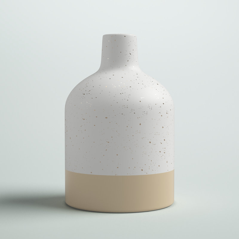 Bouteilles décoratives en céramique Kanedra, Blanc, H 11 po x l 8 po x P 8 po
