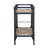 Rustic Oak And Charcoal 2-Shelf Serving Cart