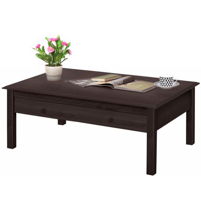 Arthur Solid Wood Four Leg Coffee Table with Storage