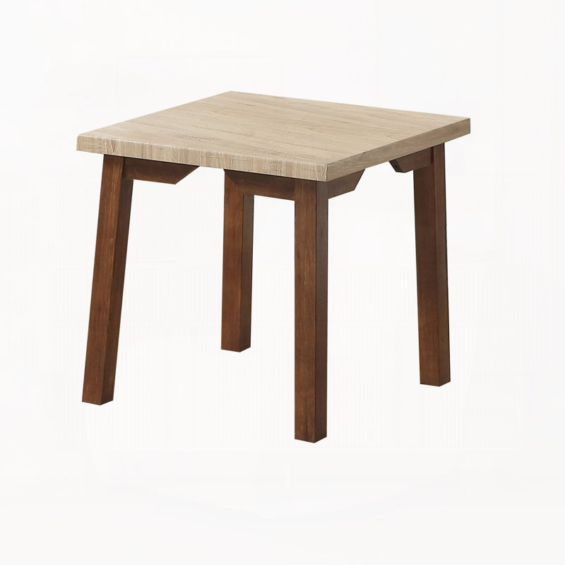 Ensemble de 3 tables basses beiges et brunes et 3 tables de bout