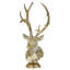 21" Resin Deer Bust With Magnolia Garland