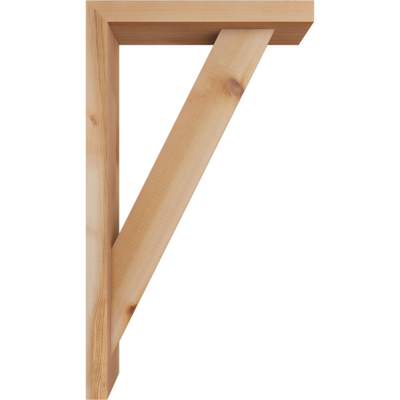 Traditional Block Bracket w/ Offset Brace, 28 x 16, 3 1/2"W Western Red Cedar (Smooth)