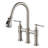 KRAUS Allyn Transitional Bridge Kitchen Faucet with Pull-Down Sprayhead-50465763-93762421