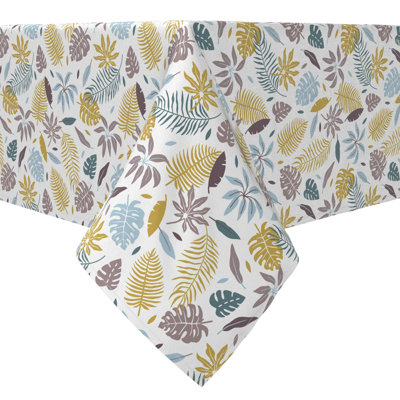 Rectangular Floral Cotton Twill Table Runner