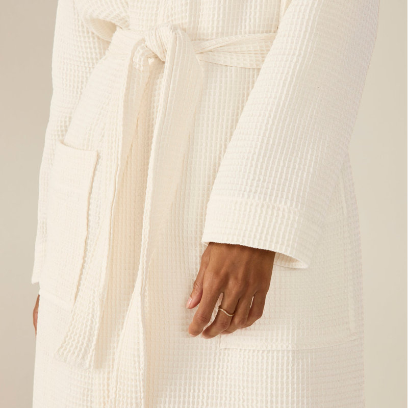 Pebbled Terry Robe, Large/XLarge, Undyed