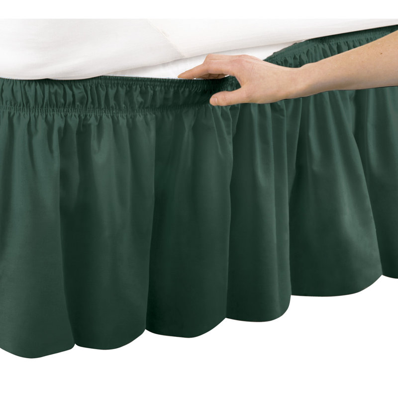  Jupe de lit Elastic, Vert, Grand