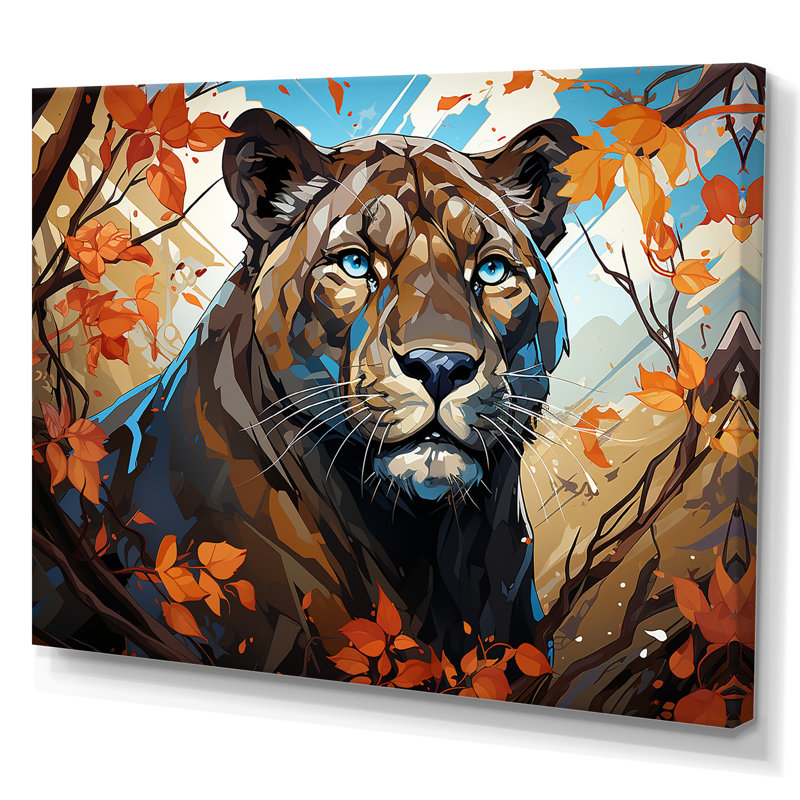 «Majestic Panther Roar I» sur toile, H 12 po x l 20 po x P 1 po, Toile tendue
