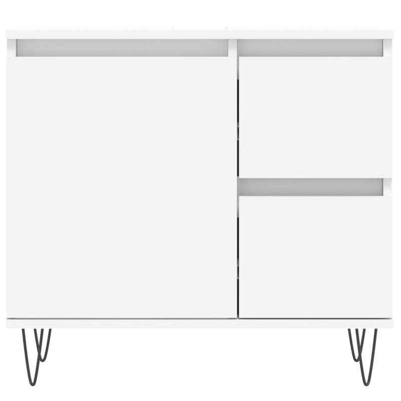 Amher Floor Mounted Bathroom Cabinet, White