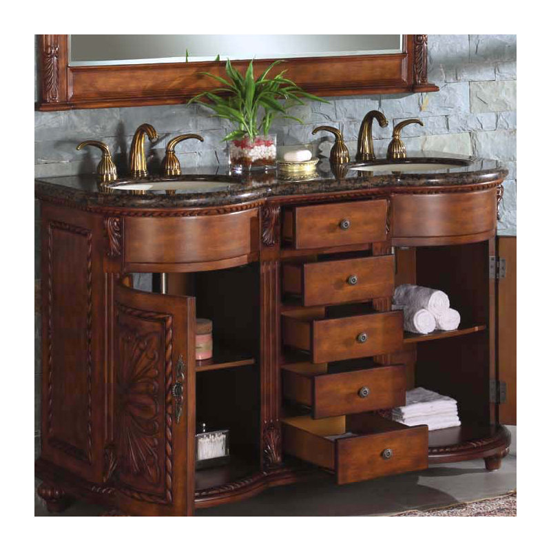 Ensemble de meuble-lavabo double 54 po Truet