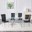 Tempered Glass Dining Table With Sturdy Metal Legs-954539255