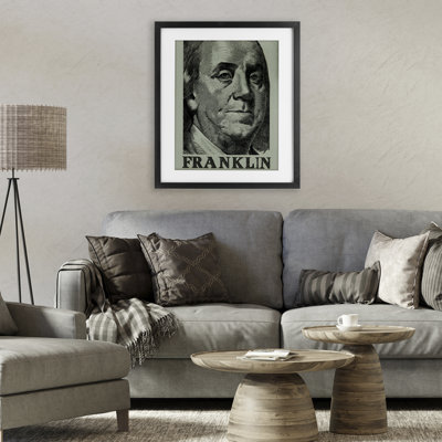 Franklin's Influence Portrait Framed Print Under Glass, design by Svetlana Aleynikova