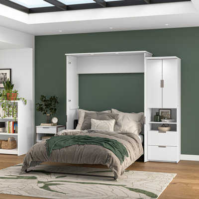 Oneybrook Murphy Bed with Desk and Storage Cabinet