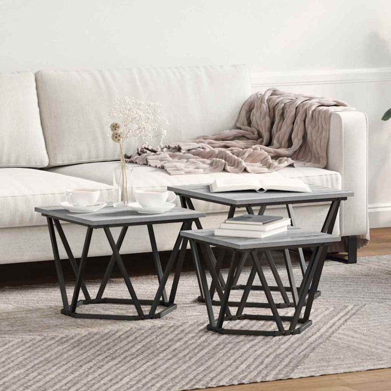 End Table Set, Grey