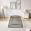 Structure de lit plateforme simple en métal à profil bas de 6 po de taille simple TG, conception en arche, support robuste pouvant supporter 1000 lb, aucun sommier requis, rangement sous le lit, assemblage facile, noir