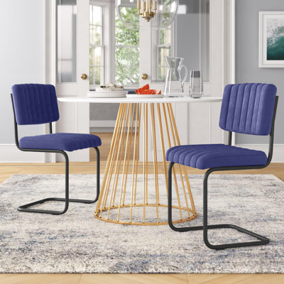 Chaise d'appoint en velours Estes
