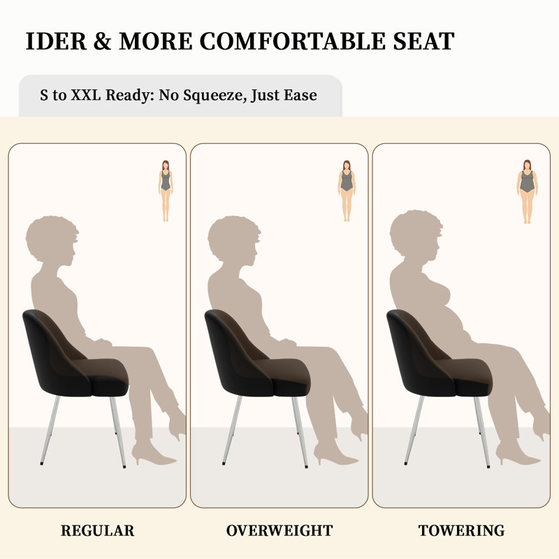 50cm H Tufted Velvet Upholstered Metal Full Back Side Chair, Black