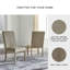 Chaise parsons en velours gris Tayshawn